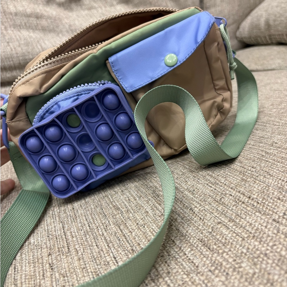 Target Beige and Gray Zippered Bag